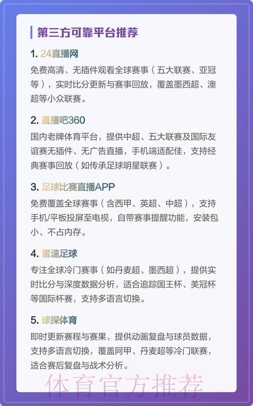 免费获取世界杯比赛直播资源平台推荐